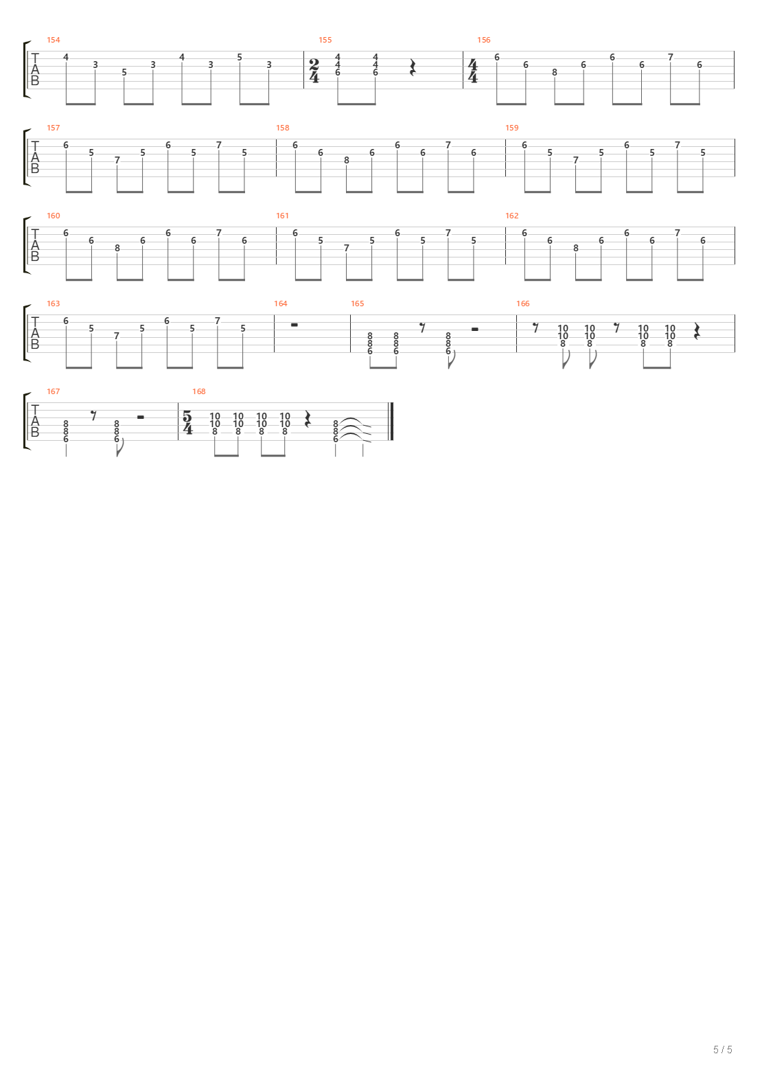 Endless Game吉他谱