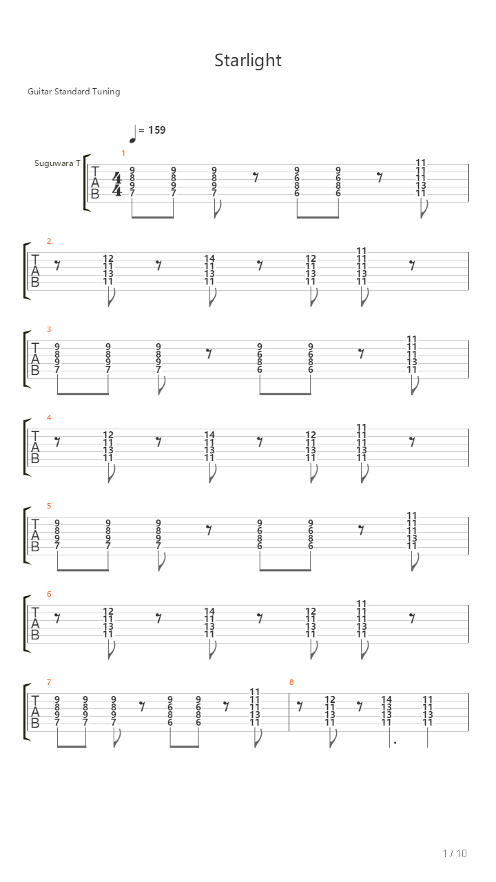 Starlight吉他谱