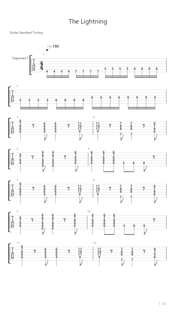 The Lightning吉他谱