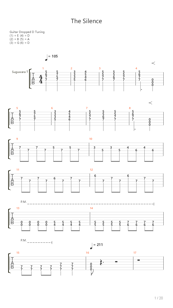 The Silence吉他谱
