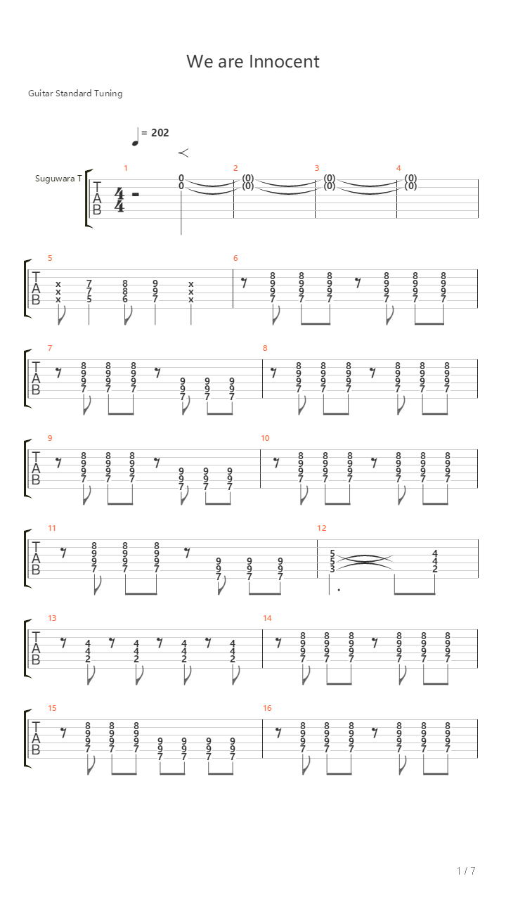We Are Innocent吉他谱