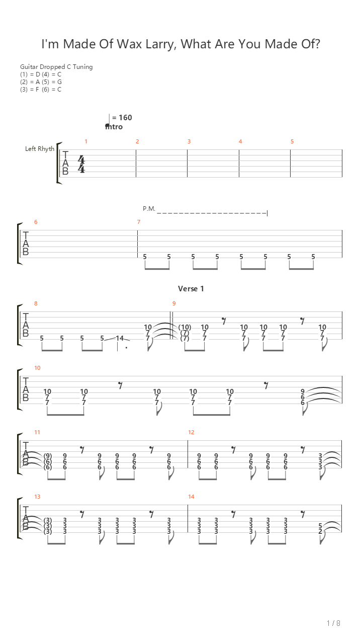 Im Made Of Wax Larry What Are You Made Of吉他谱