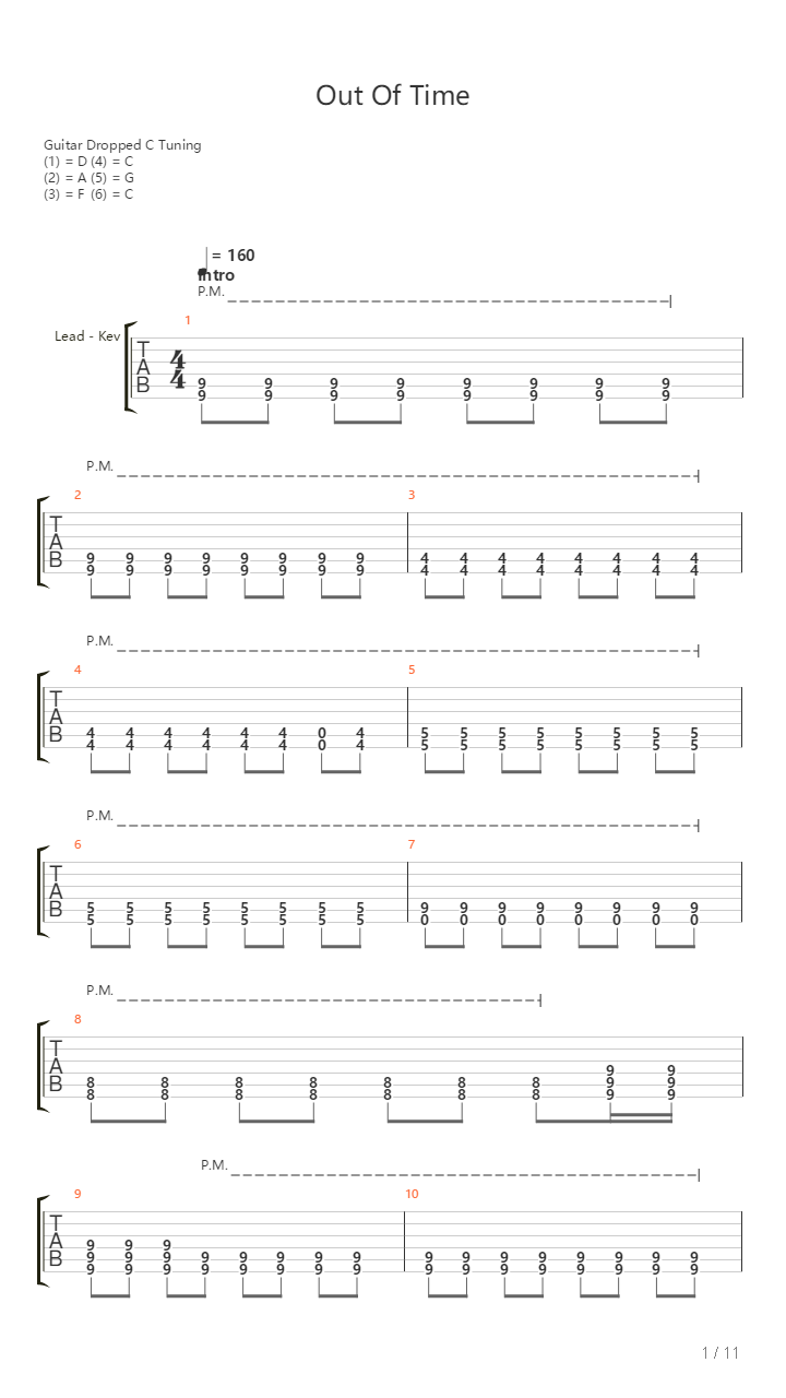 Out Of Time吉他谱