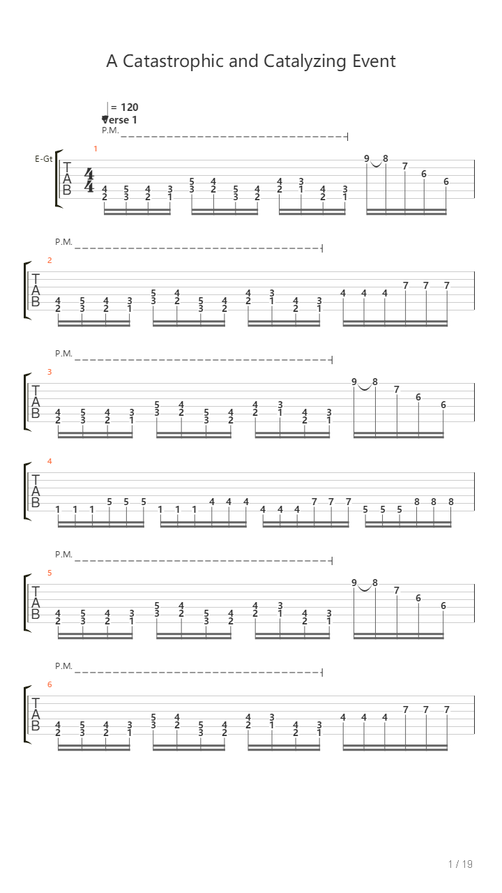 A Catastrophic And Catalyzing Event吉他谱