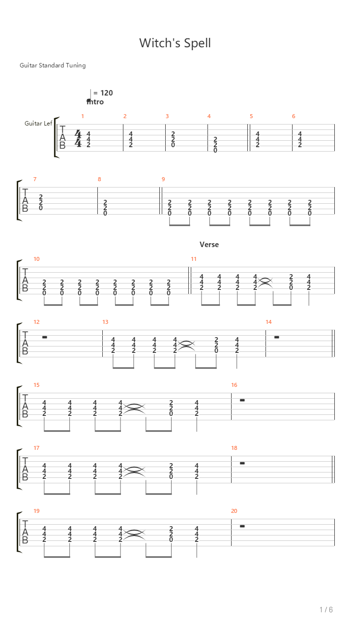 Witchs Spell吉他谱