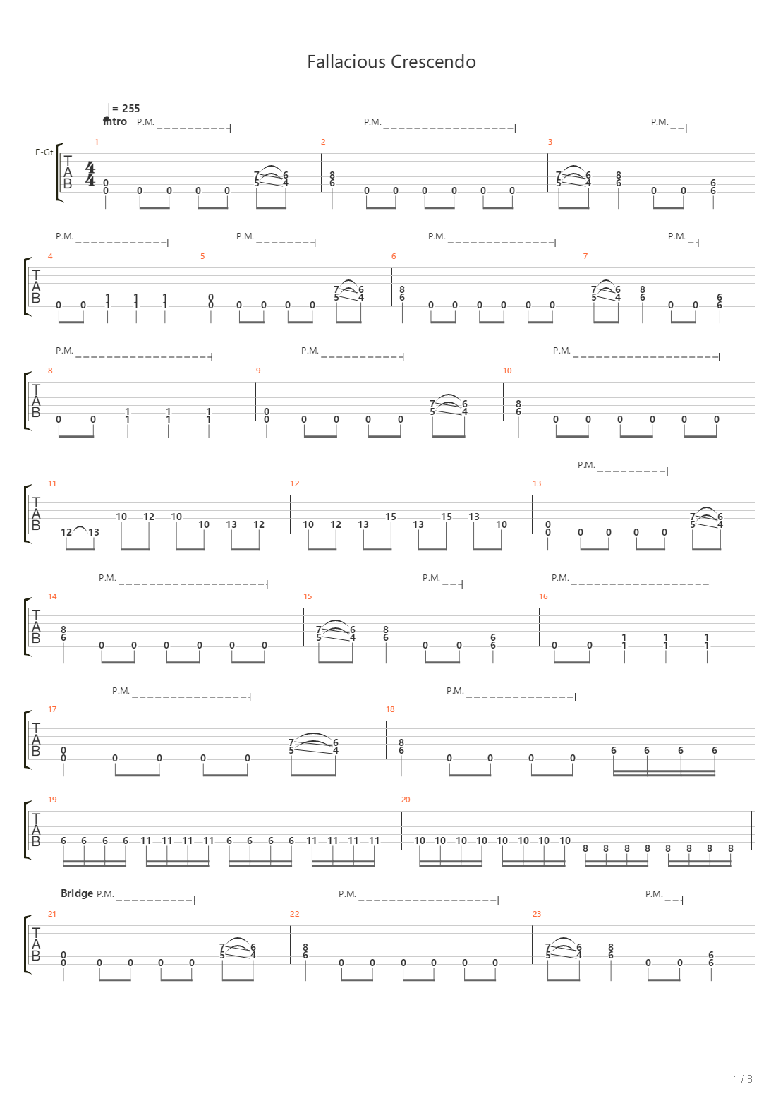 Fallacious Crescendo吉他谱