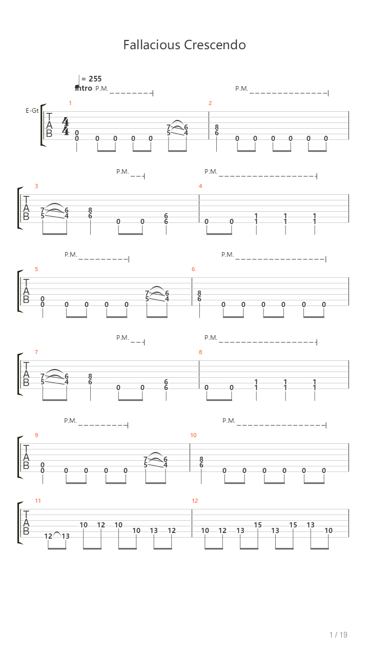 Fallacious Crescendo吉他谱