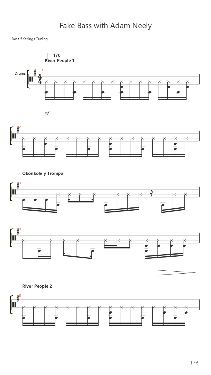 Fake Bass吉他谱