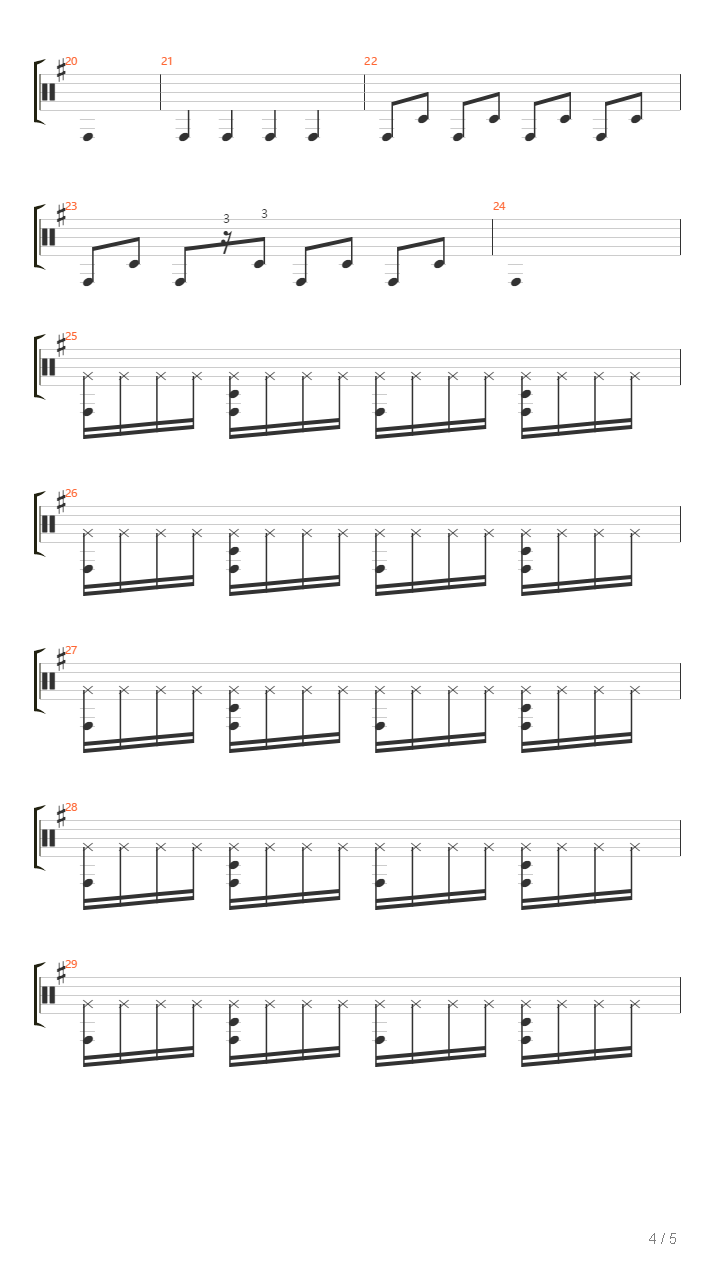 Fake Bass吉他谱