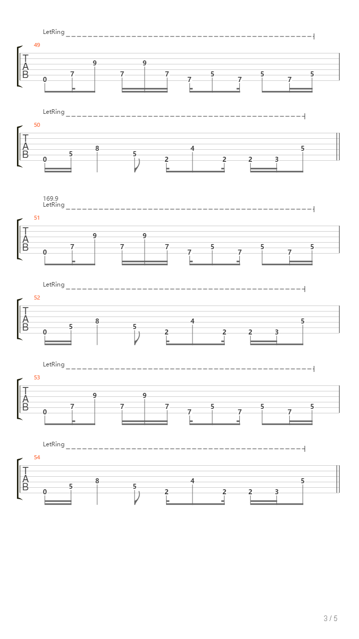 Across The Grey Waters吉他谱
