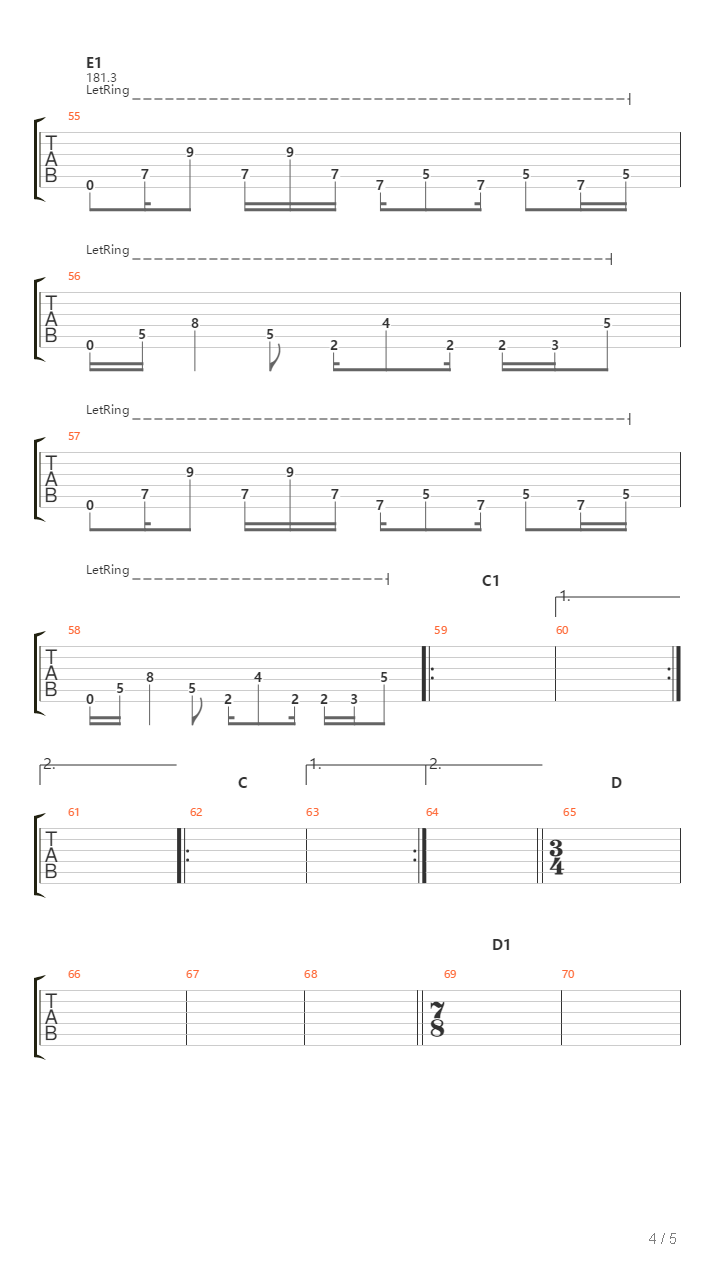 Across The Grey Waters吉他谱