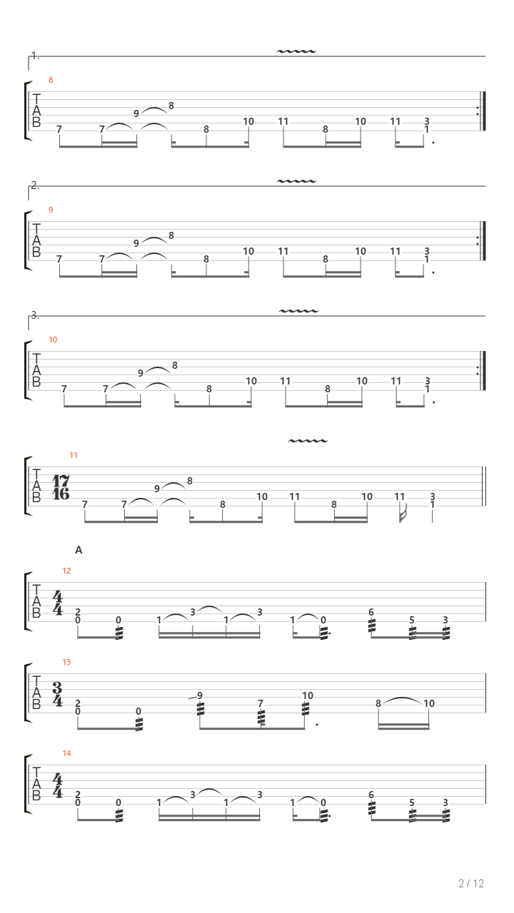 As The Gods Succumbed吉他谱