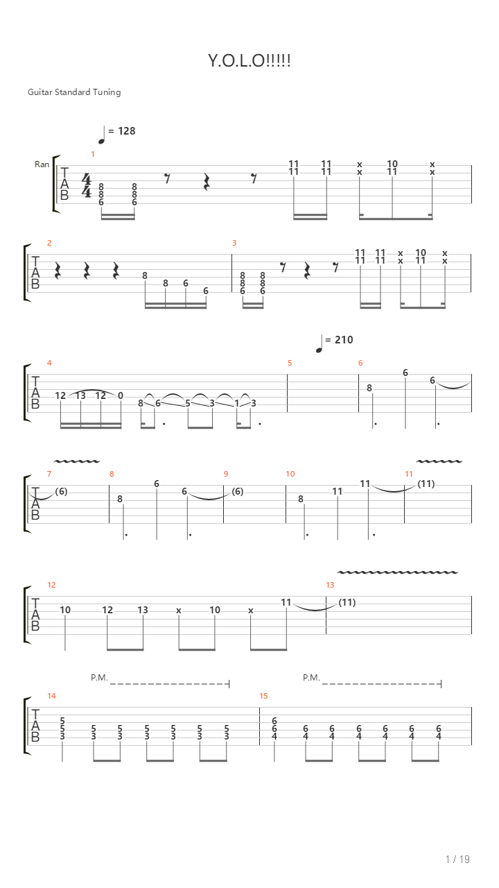 Yolo吉他谱