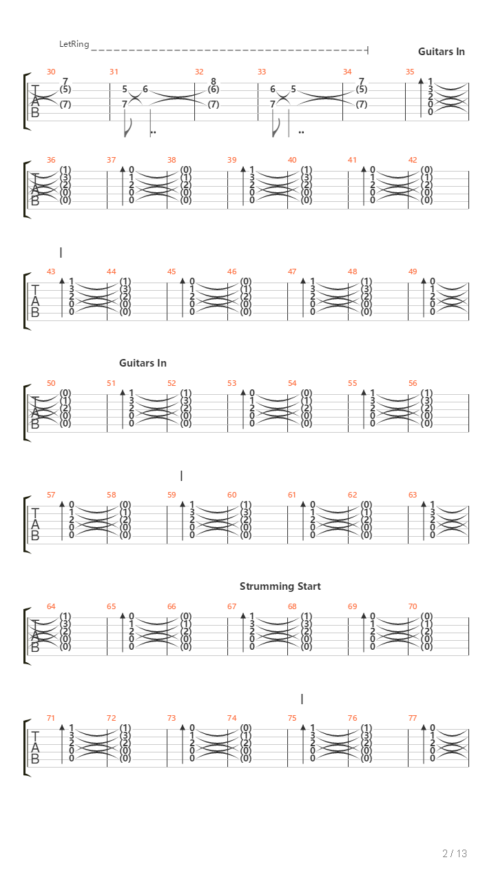 Birth And Death Of The Pillars Of Creation吉他谱