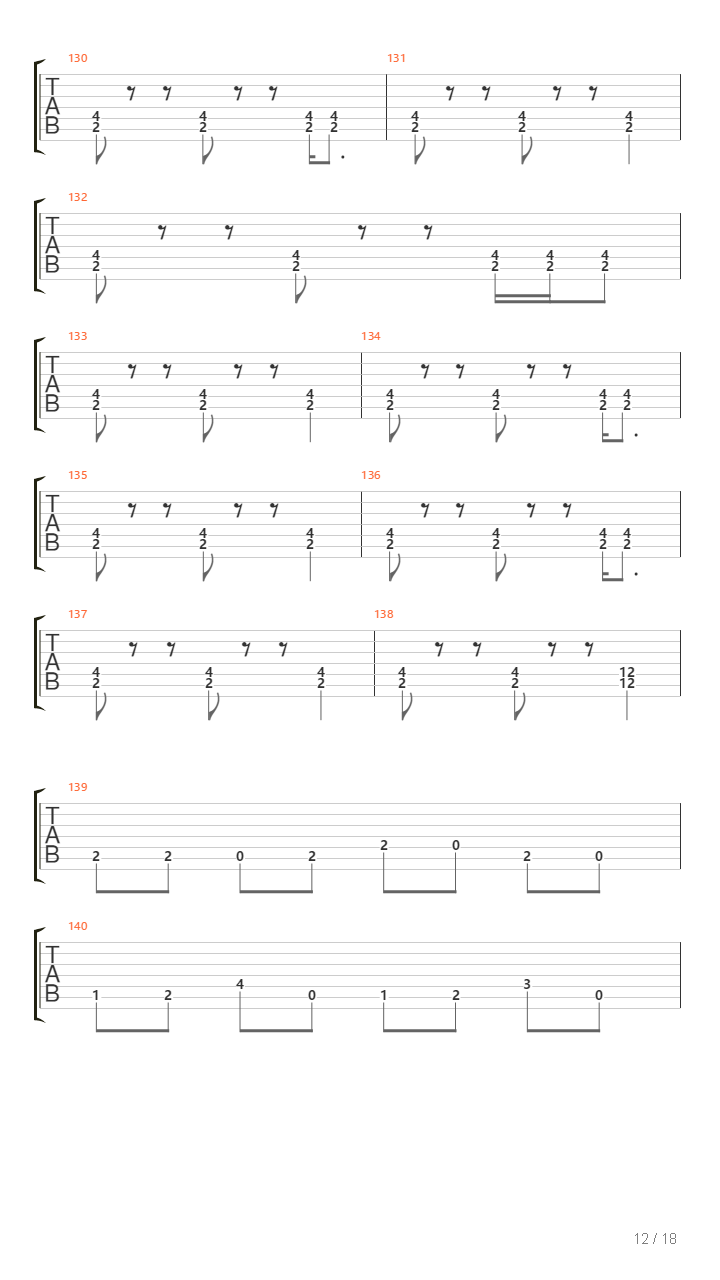 Segundo Pasado吉他谱