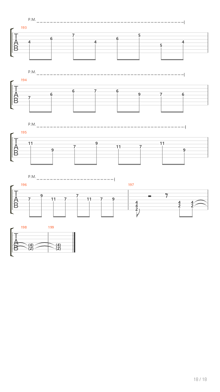 Segundo Pasado吉他谱