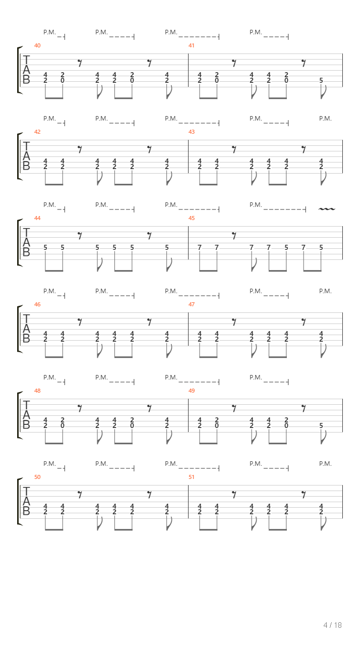 Segundo Pasado吉他谱