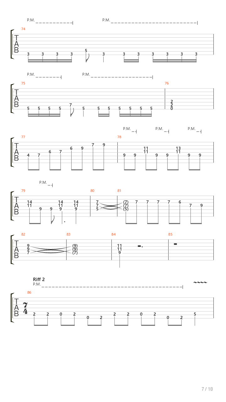 Segundo Pasado吉他谱
