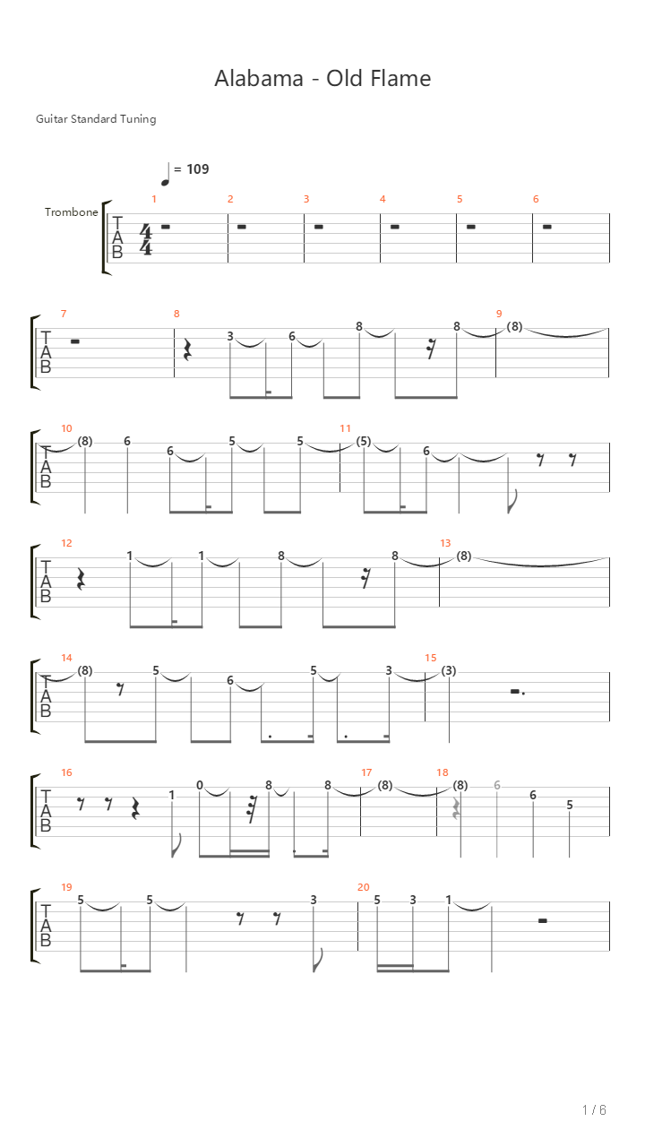 Old Flame吉他谱