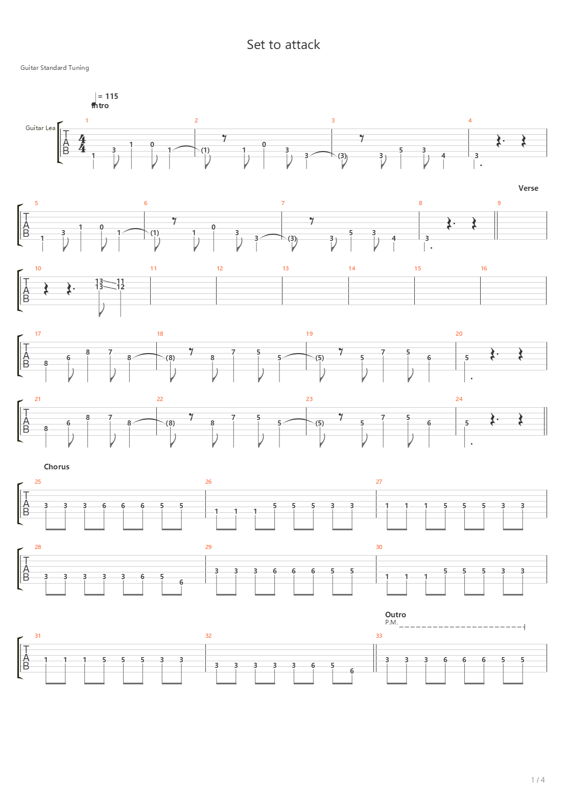 Set To Attack吉他谱