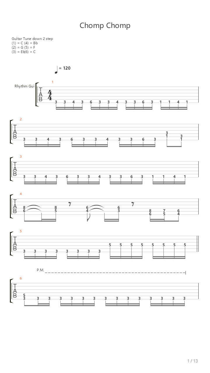 Chomp Chomp吉他谱