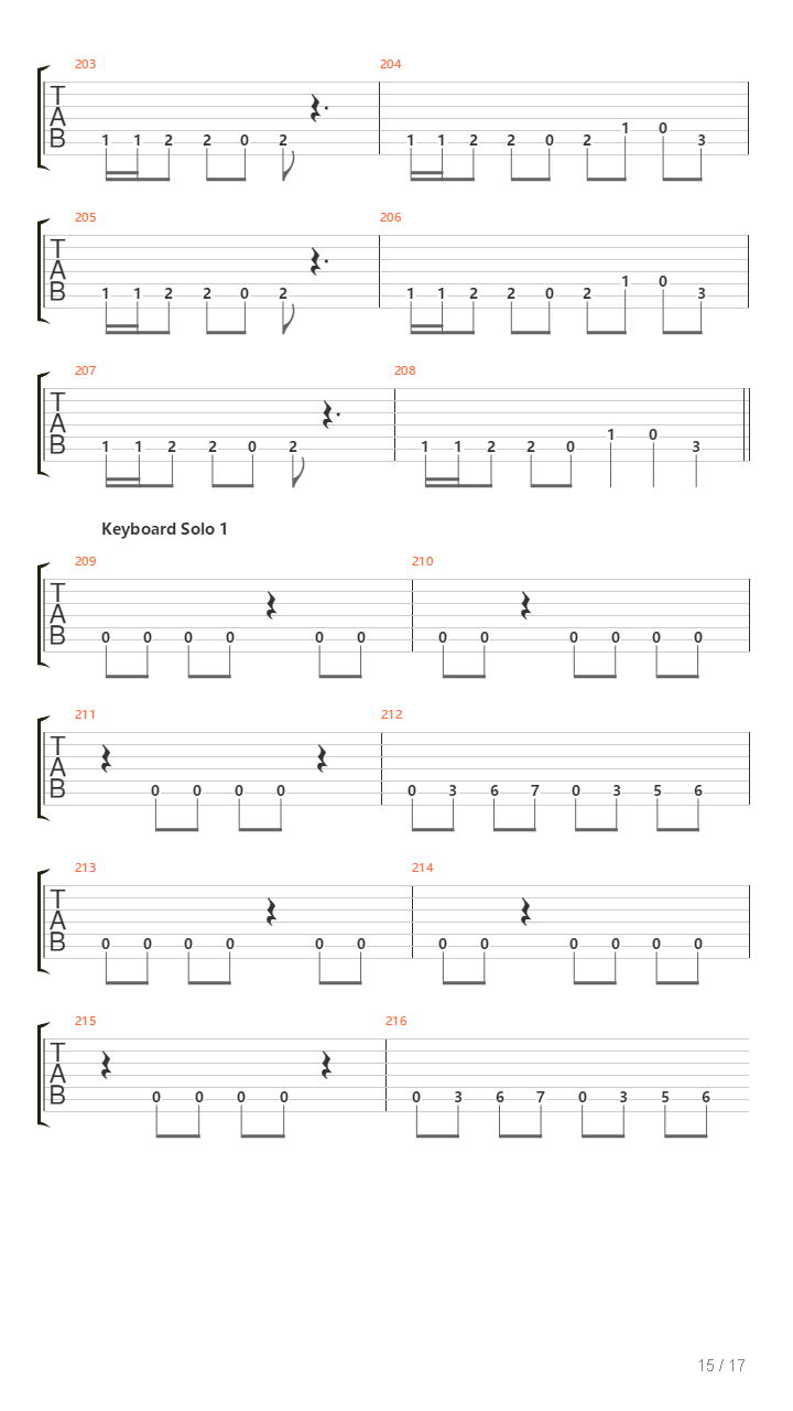 Between Two Galaxies吉他谱