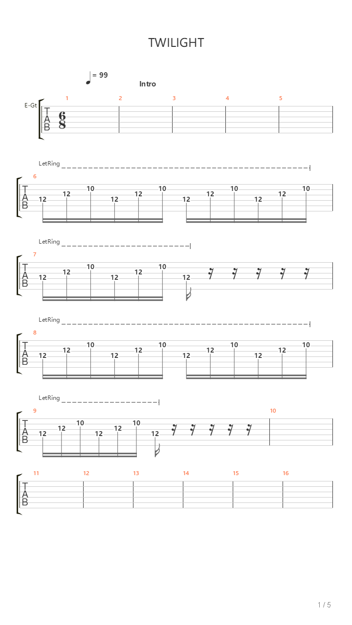 Twilight吉他谱