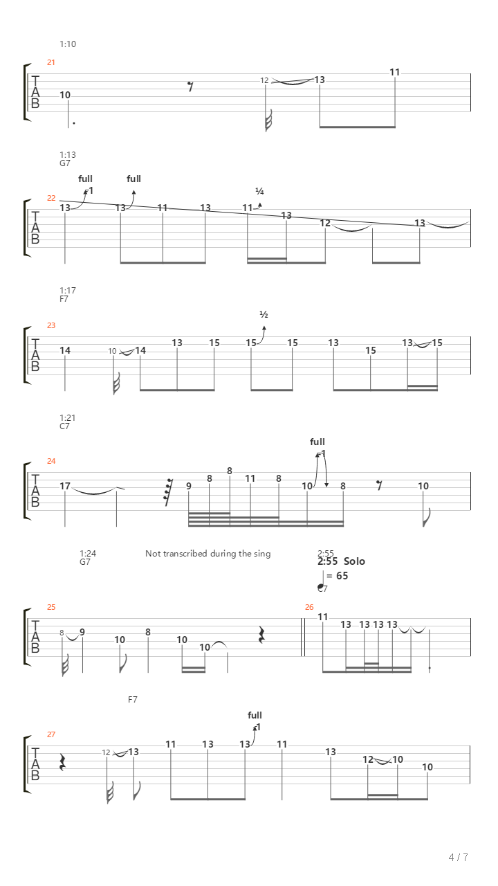 Slow Blues In C吉他谱