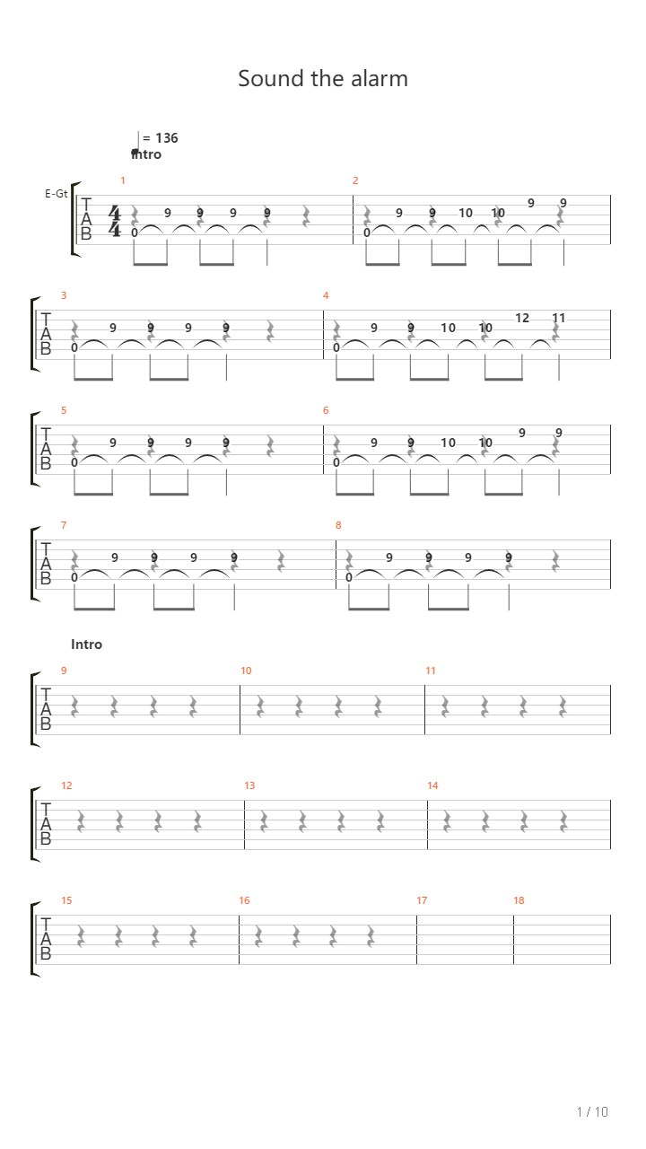 Sound The Alarm吉他谱