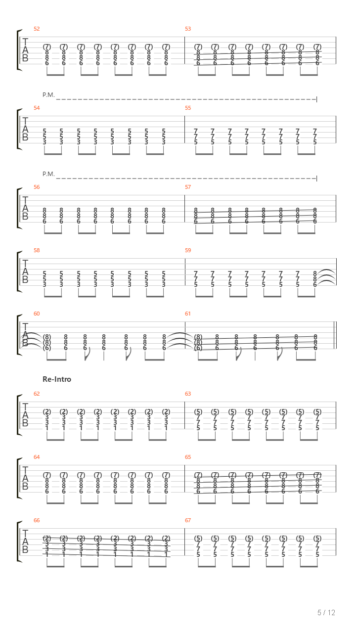 B S X吉他谱