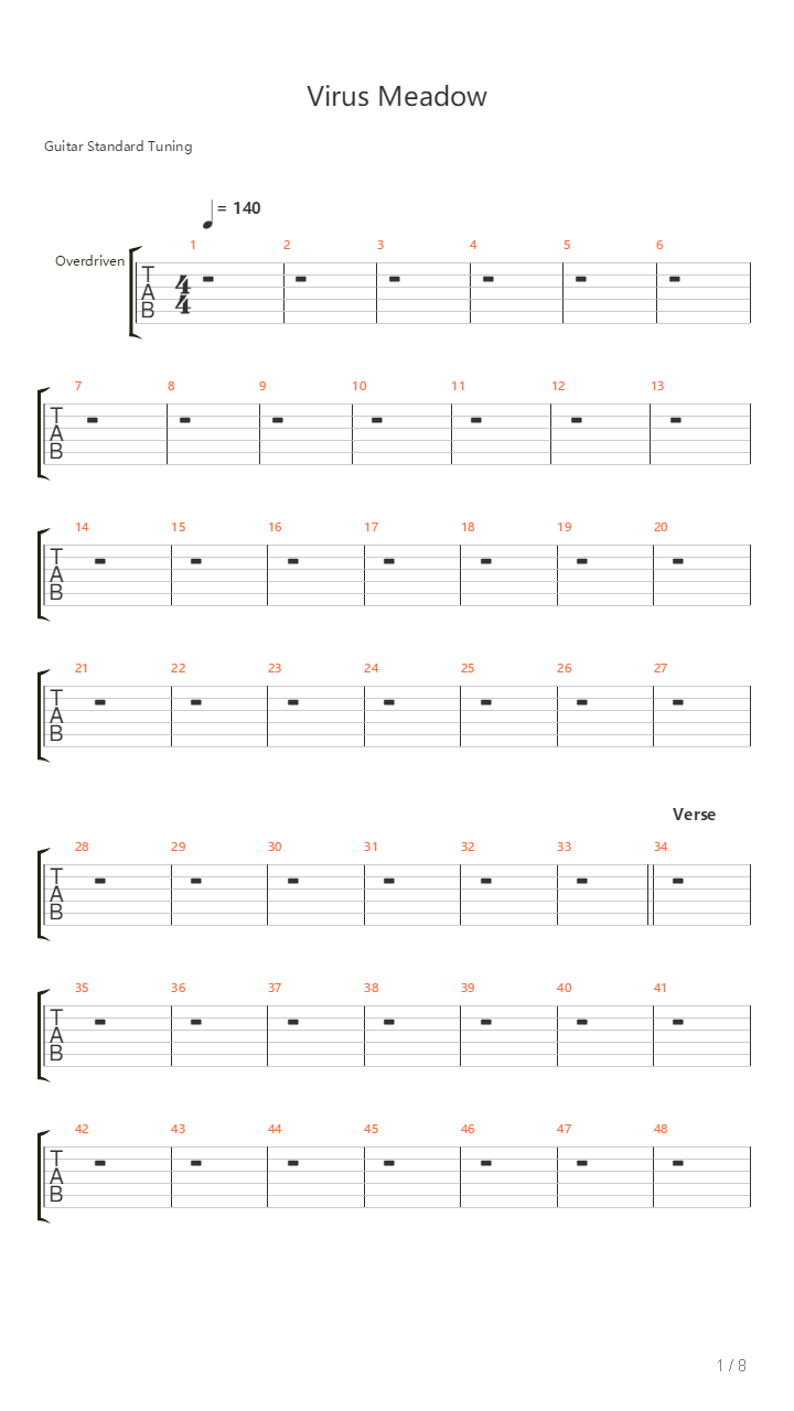 Virus Meadow吉他谱