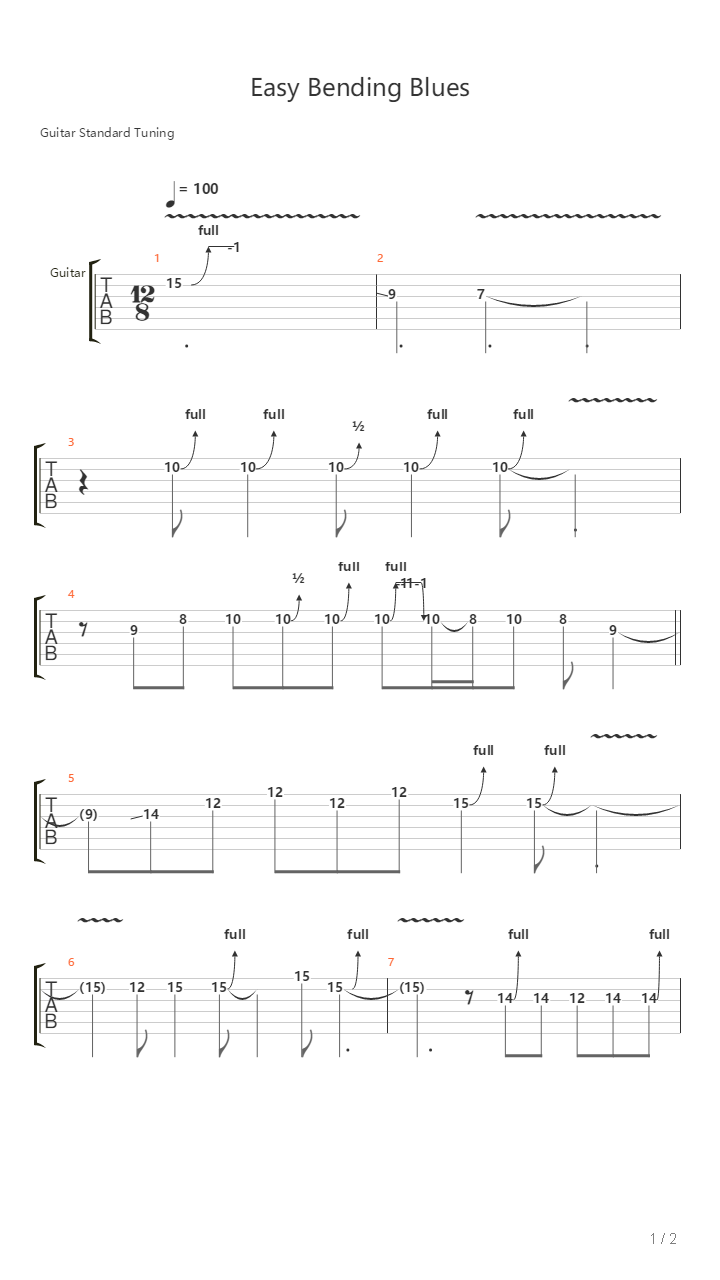 Easy Bending Blues吉他谱