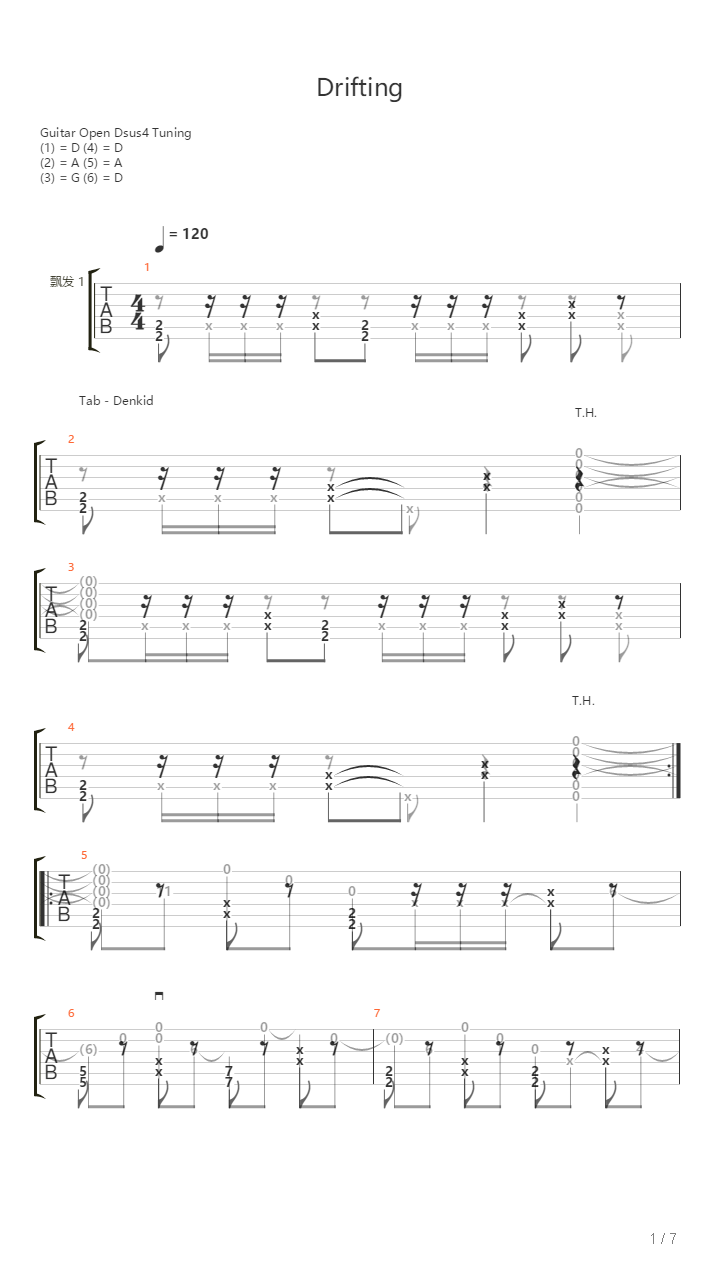 Drifting吉他谱