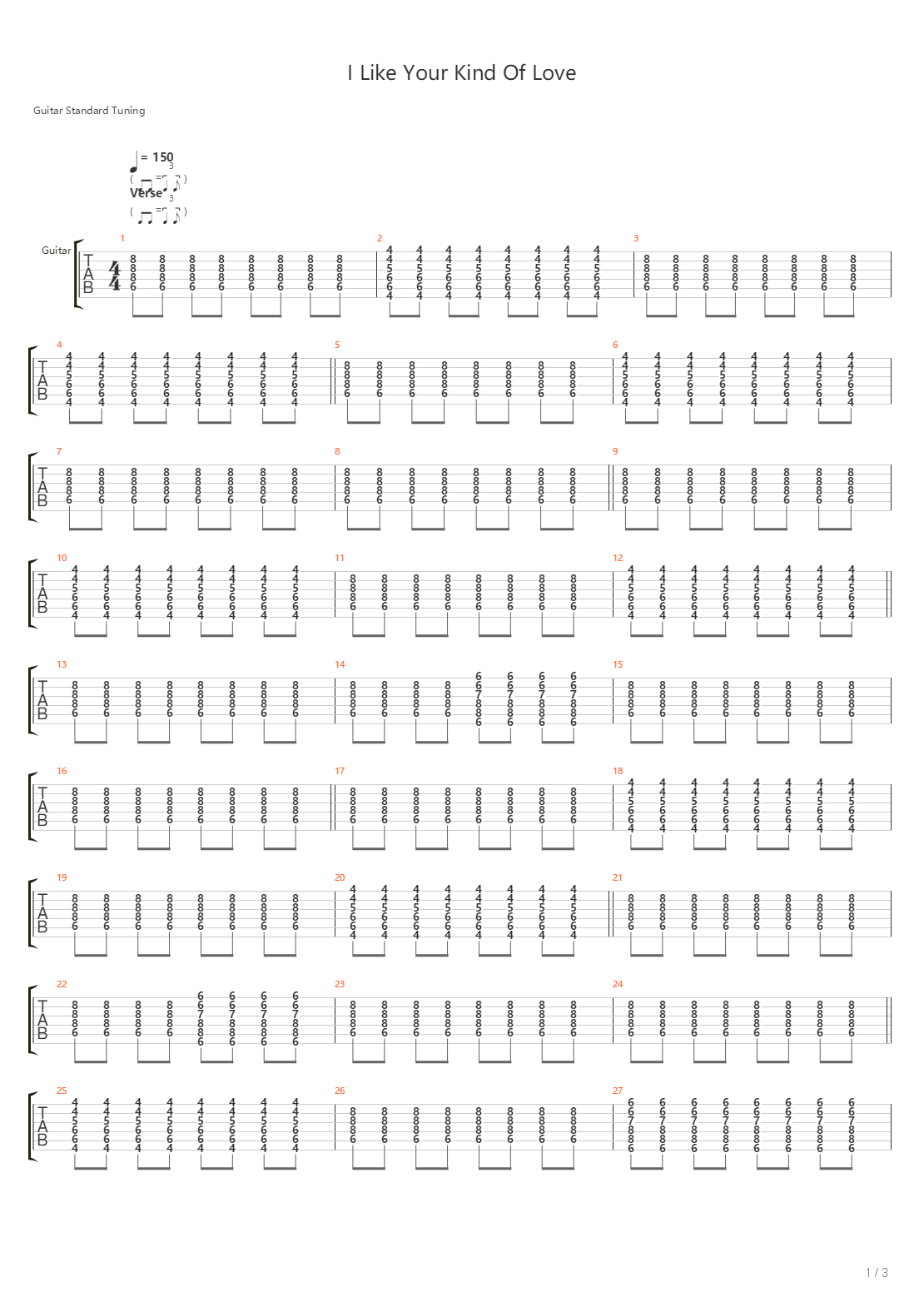 I Like Your Kind Of Love吉他谱