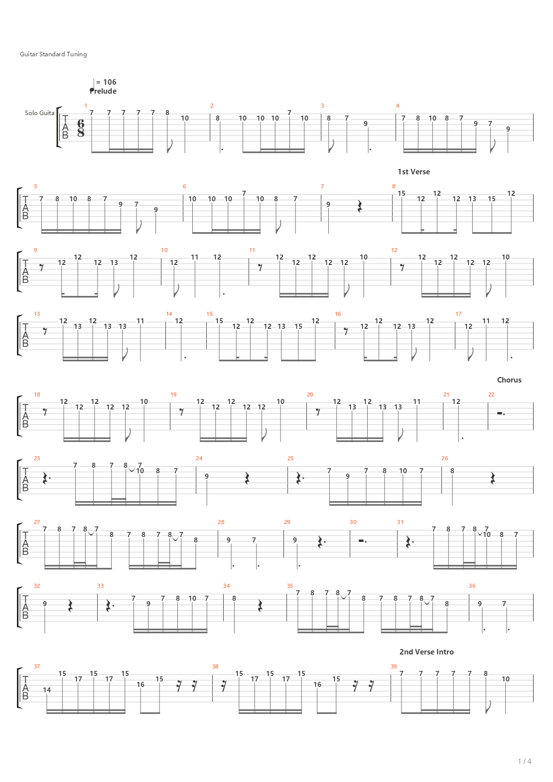 Cogli La Prima Mela吉他谱