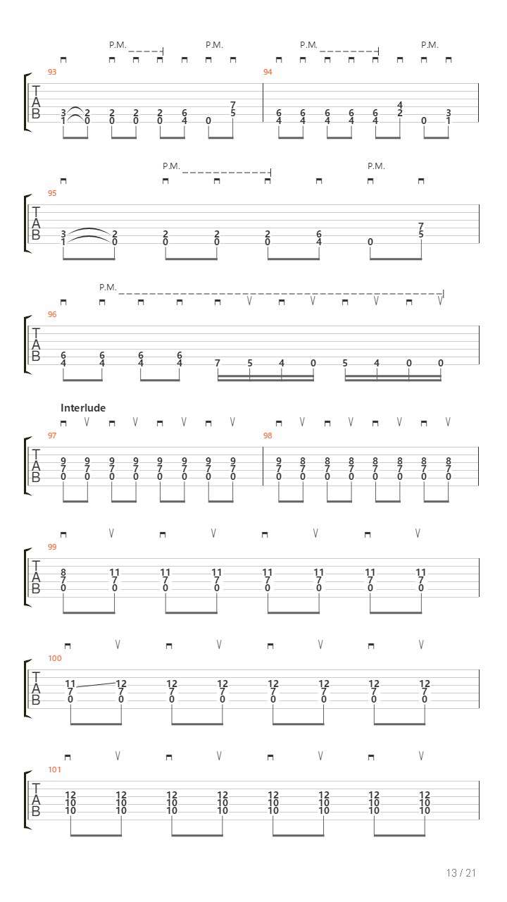 Serpents On Parade吉他谱