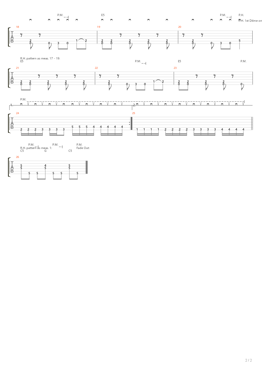 Muted Rock Rhythm Lesson 5吉他谱