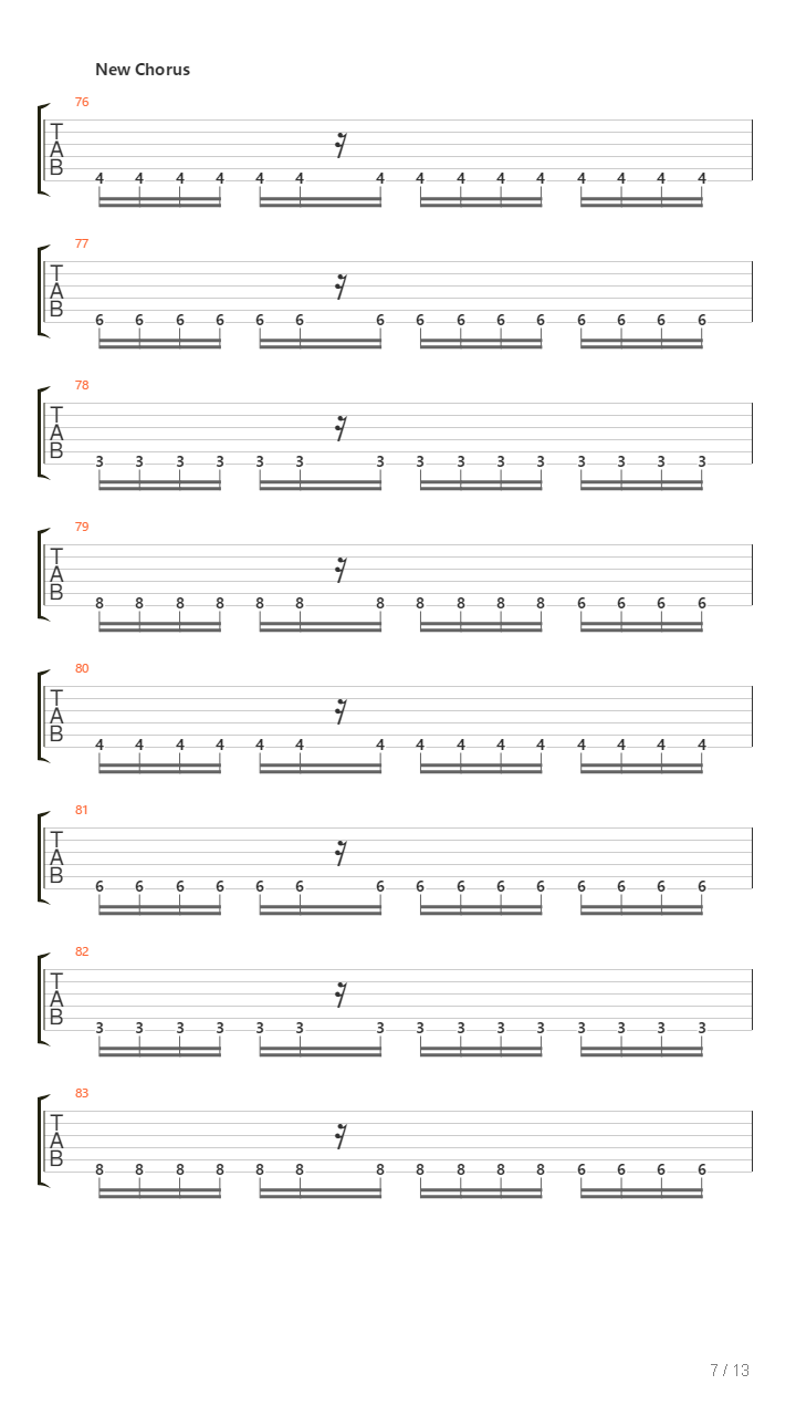 Starting Over吉他谱