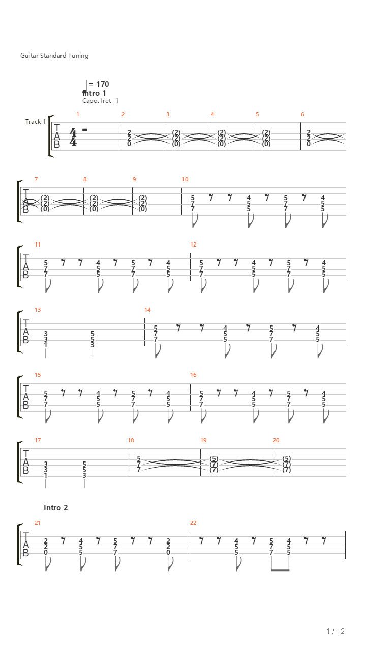 Tu Pars吉他谱