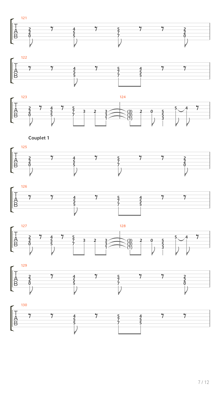 Tu Pars吉他谱