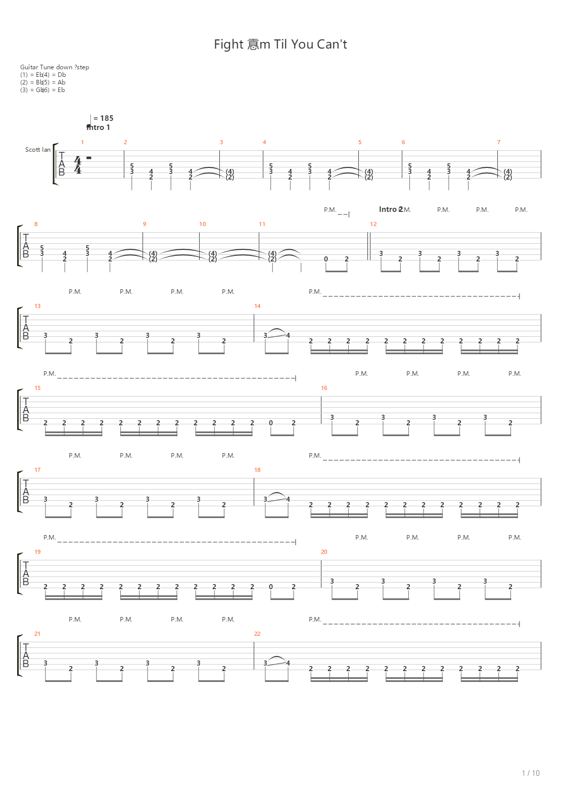 Fight Em Til You Cant吉他谱