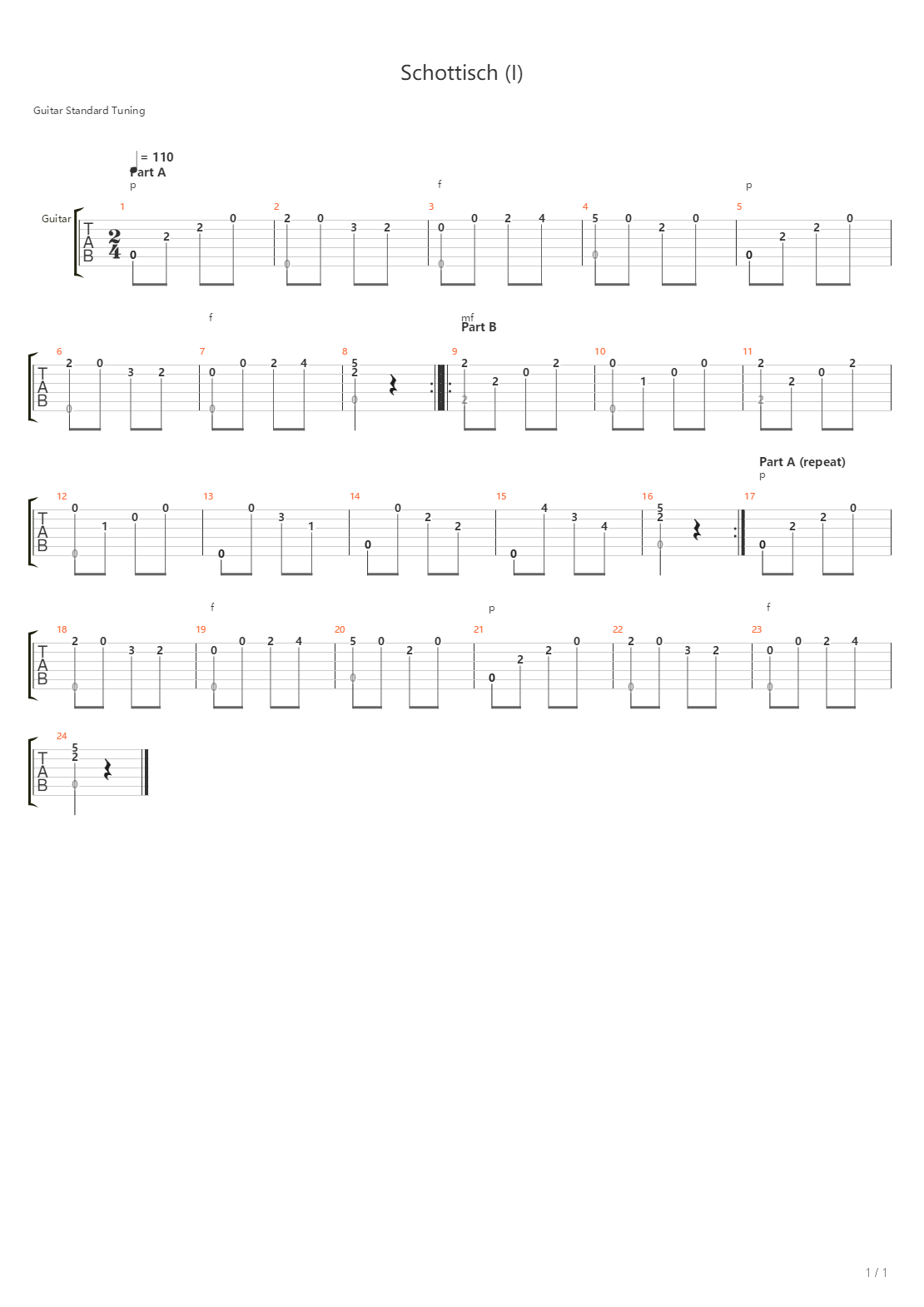 Schottisch - 1吉他谱