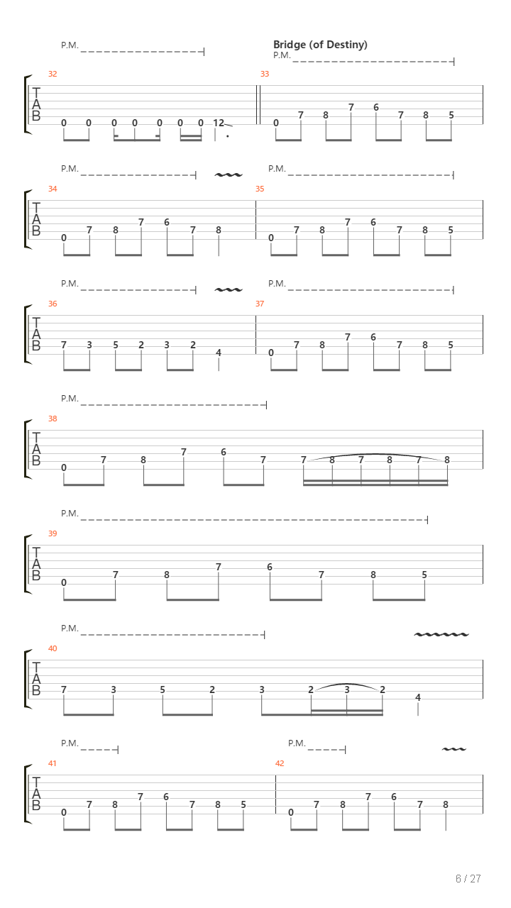 Bridge Of Destiny吉他谱