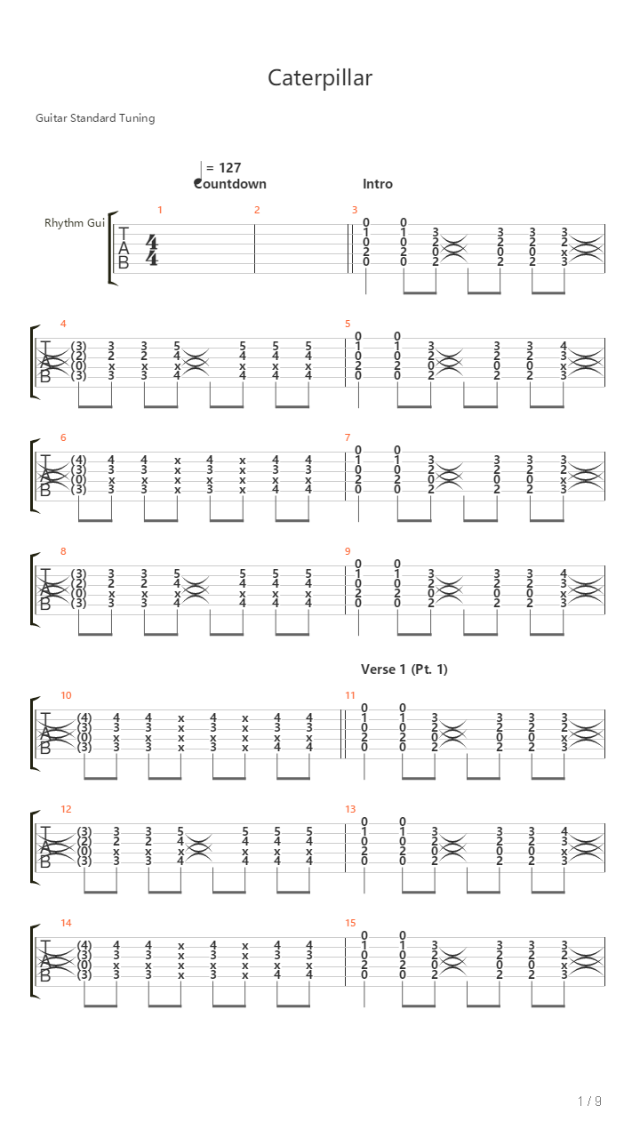 Caterpillar吉他谱