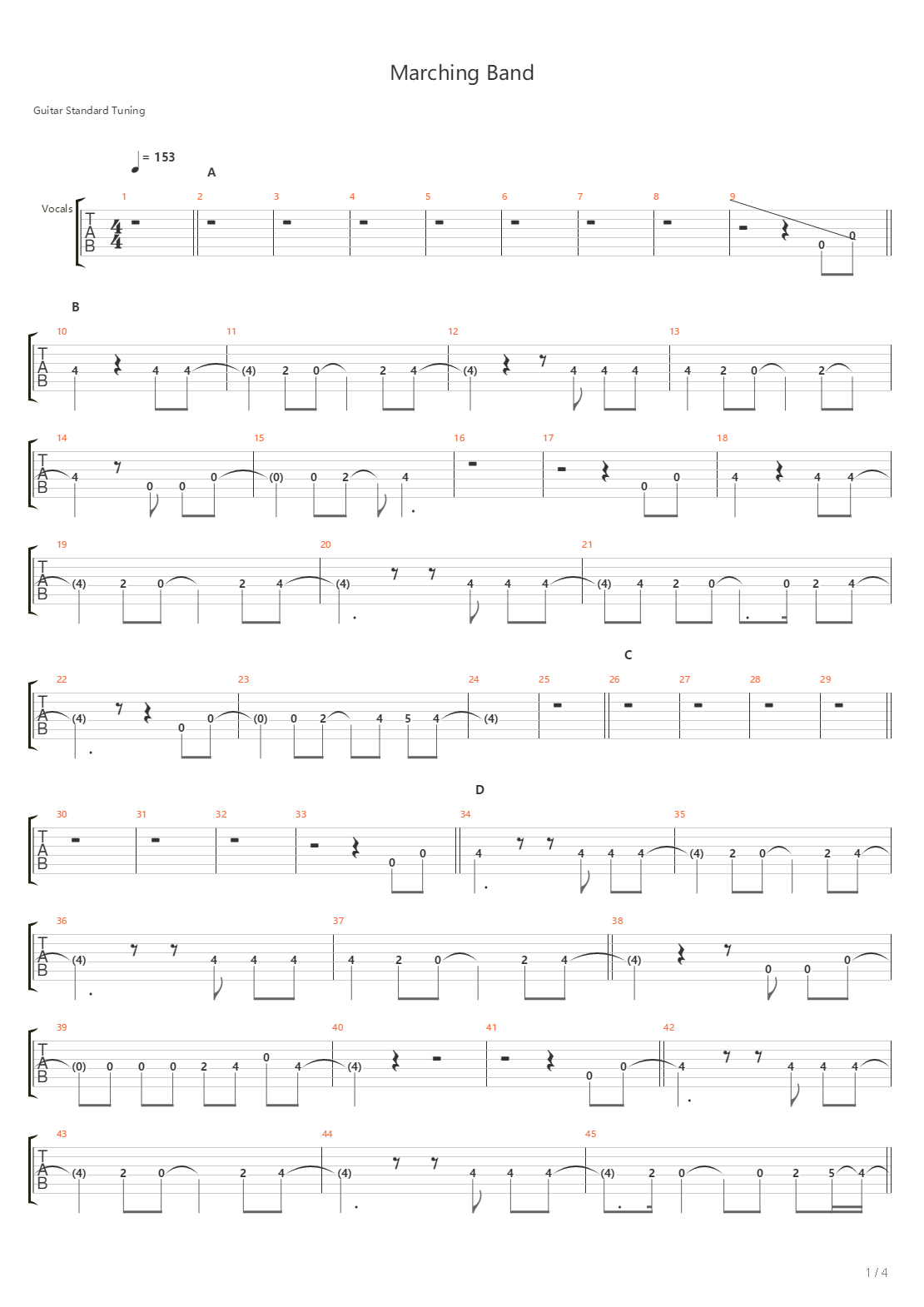 Marching Band吉他谱