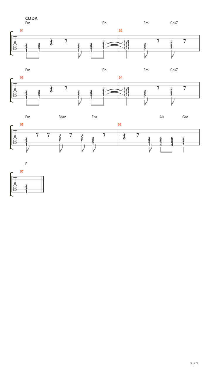 Fire吉他谱