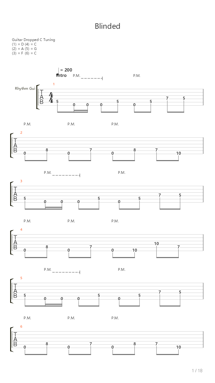 Blinded吉他谱