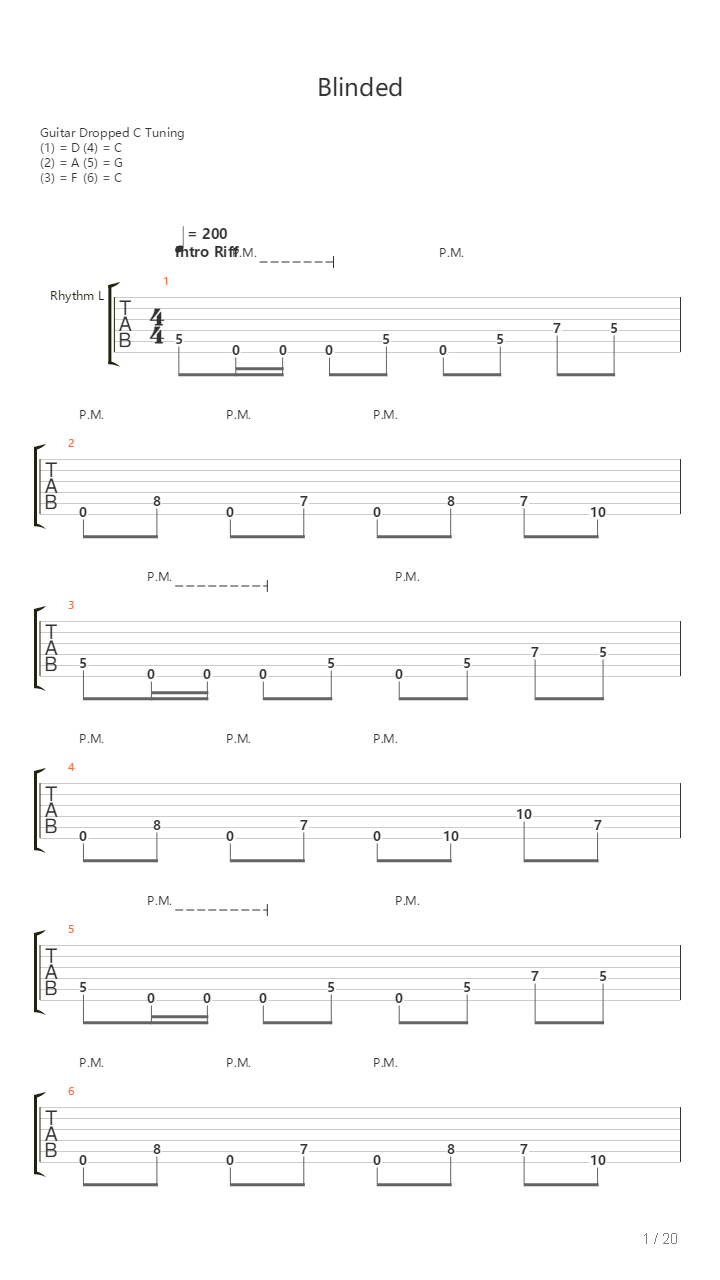 Blinded吉他谱