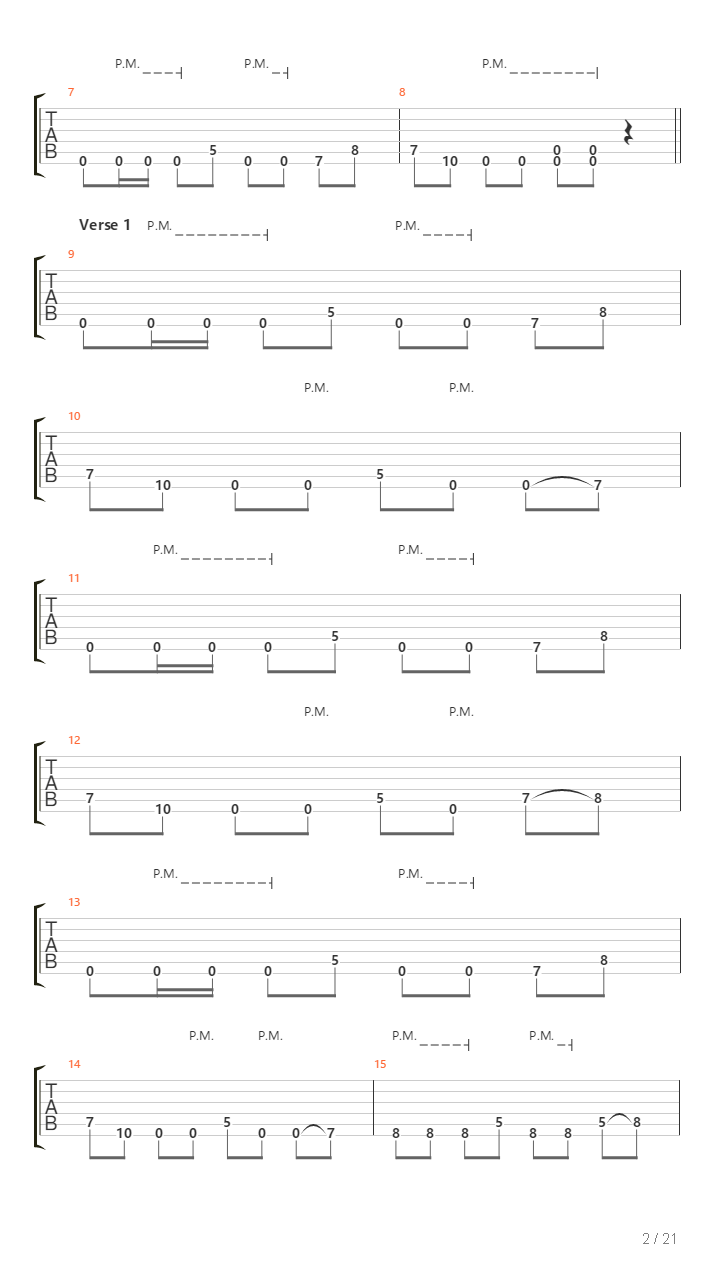 Undertow吉他谱