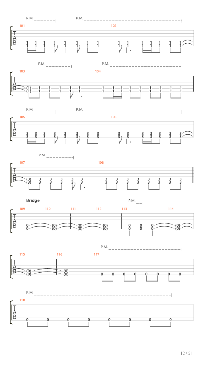 Undertow吉他谱